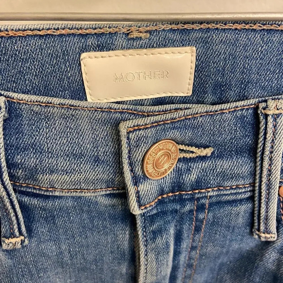 MOTHER The Swooner Ankle Slice Lemonade and Lies Blue Size 24 - Picture 8 of 8